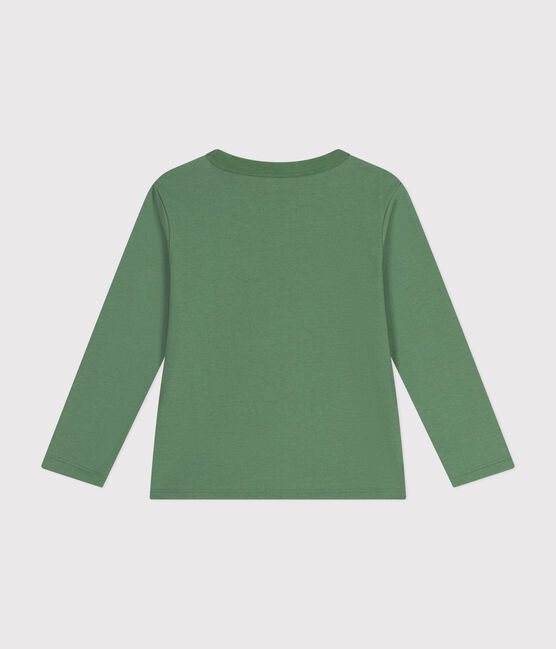 Boys' long-sleeved fine jersey T-shirt PALMERAIE green