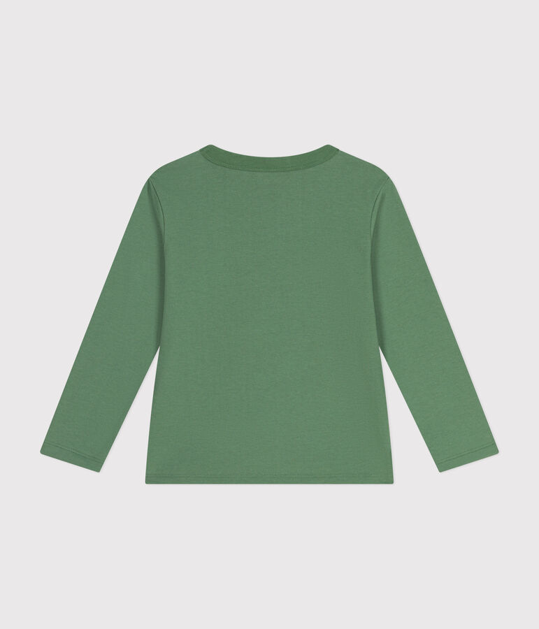 Boys' long-sleeved fine jersey T-shirt green