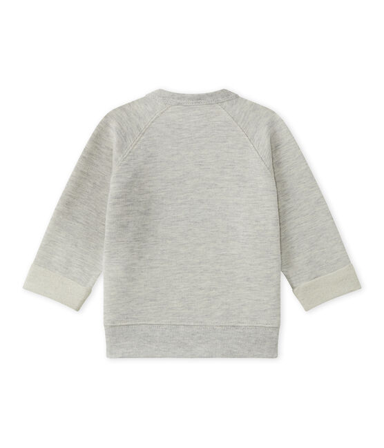Baby boy's cotton fleece sweatshirt BELUGA CHINE grey