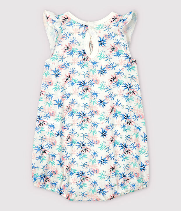 Baby Girls' Fine Jersey Anemone Pattern Playsuit white/multicolor