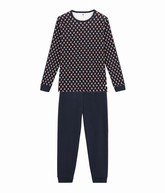 Boy's pyjamas SMOKING blue/MULTICO white