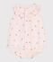 Babies' short-sleeved fruit print cotton dress and bloomers FLEUR pink/MULTICO white