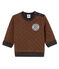Baby Boys' Houndstooth Tube Knit Sweatshirt CITY black/COCOA brown