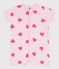 Babies' short heart print cotton jumpsuit MARQUISE /PEACHY