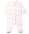 Baby Girls' Tube Knit Sleepsuit MARSHMALLOW white/GRETEL pink