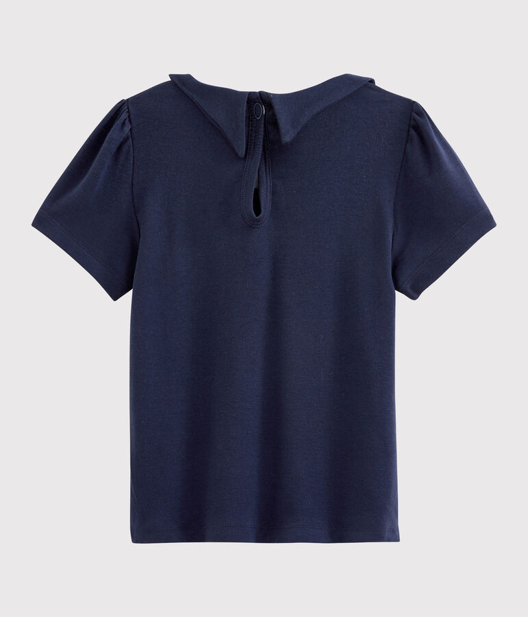 Girls' Short-Sleeved Cotton T-Shirt blue