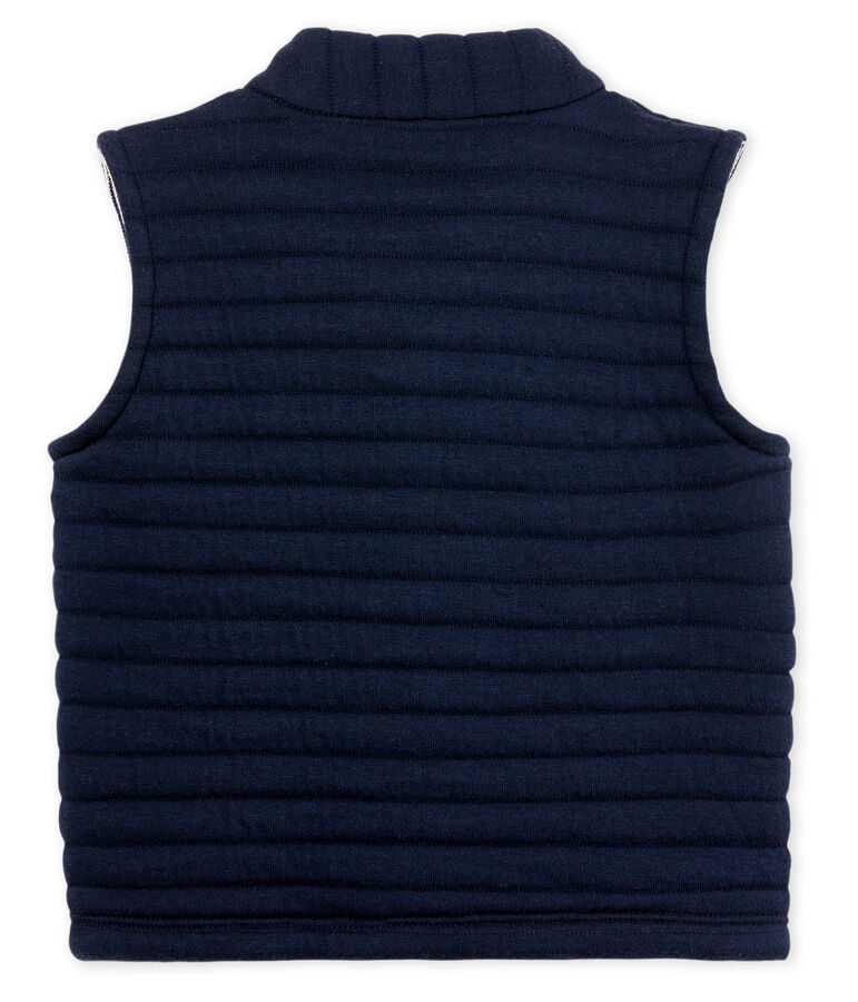 Baby boys' jacket in quilted tube knit blue