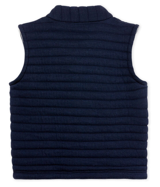 Baby boys' jacket in quilted tube knit SMOKING blue
