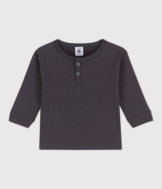 Babies' Long-Sleeved Ribbed T-Shirt DUMBO grey