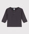 Babies' Long-Sleeved Ribbed T-Shirt DUMBO grey