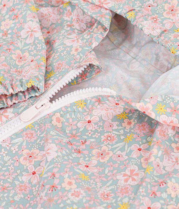 Children's floral windbreaker blue/multicolor