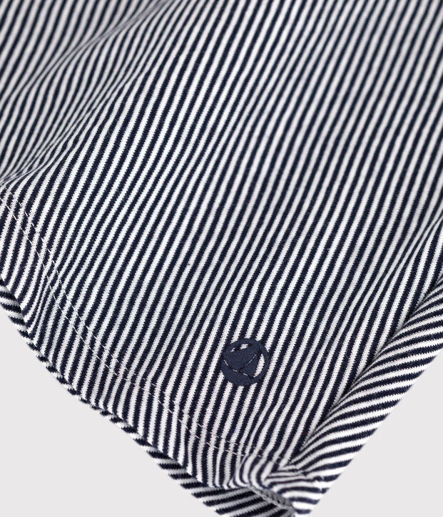 Children's stripy cotton skirt blue/white