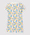 Babies' Glow-In-The-Dark Cotton Playsuit MARSHMALLOW white/MULTICO white