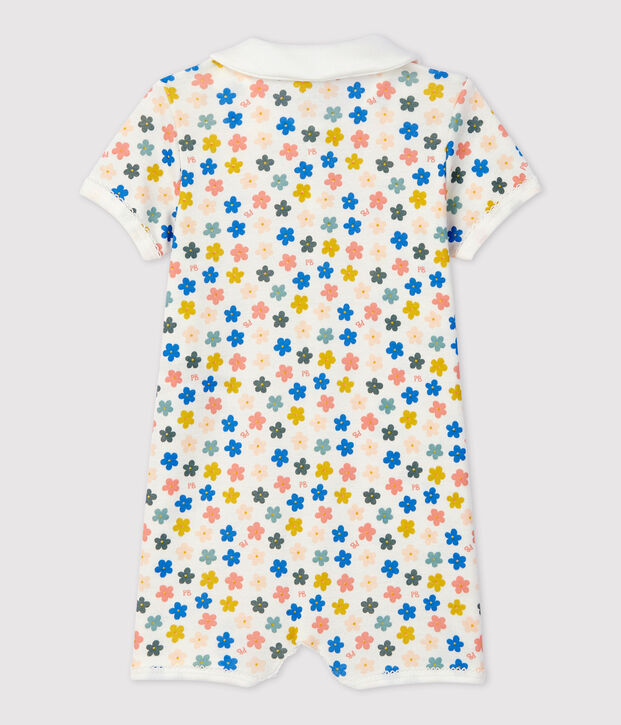 Babies' Glow-In-The-Dark Cotton Playsuit white/multicolor