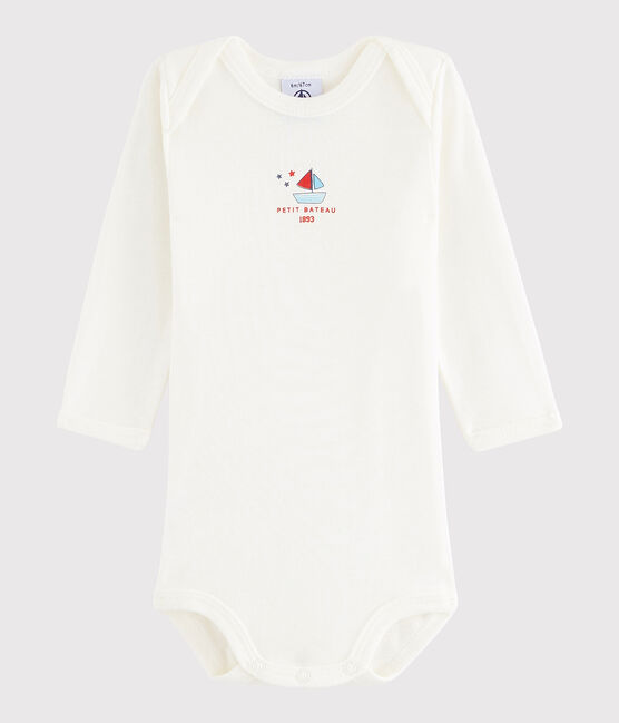 Unisex Babies' Long-Sleeved Bodysuit Lait white