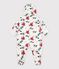 Babies' floral print polyester snowsuit Ecru/multicolor