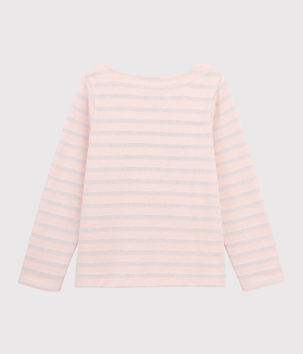 Girls' Jersey Sailor Top pink/grey