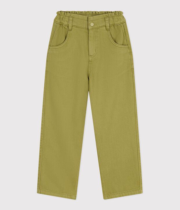 Children's cotton trousers green