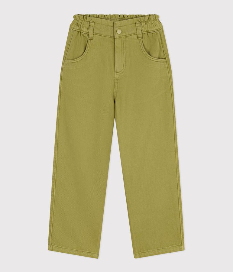 Children's cotton trousers green