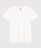 Women's short-sleeved, round-necked Straight T-shirt in fine jersey ECUME white