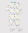 Babies' Cat Patterned Cotton and Lyocell Nightwear Set white/multicolor