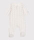 Babies' bodyjama in mini-heart print tube knit