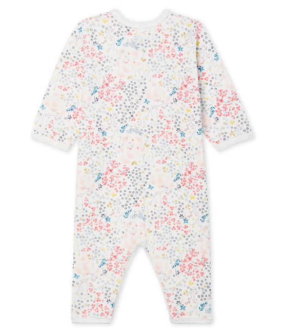 Baby Girls' Footless Tube-Knit Sleepsuit MARSHMALLOW white/MULTICO CN