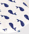 Babies' whale pattern cotton bag MONTELIMAR beige/MEDIEVAL blue