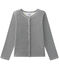 Girl's milleraies-striped double knit cardigan SMOKING blue/COQUILLE beige