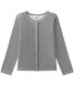 Girl's milleraies-striped double knit cardigan