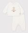 Patterned knitted set for babies MILK