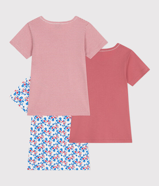 Children's short-sleeved floral cotton T-shirts - 3-Pack variante 1