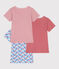 Children's short-sleeved floral cotton T-shirts - 3-Pack variante 1