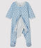 Unisex Baby's Tube Knit Bodyjama FRAICHEUR blue/MULTICO white
