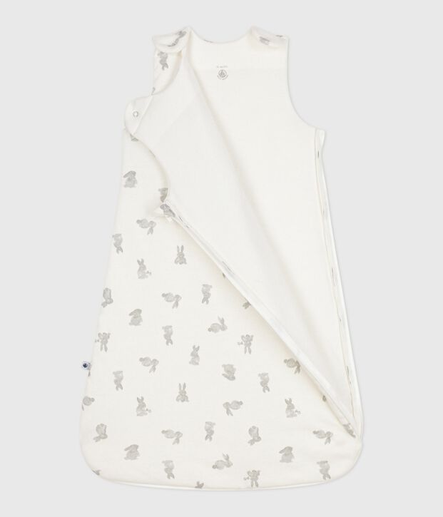 Cotton Rabbit Patterned Sleeping Bag white/grey