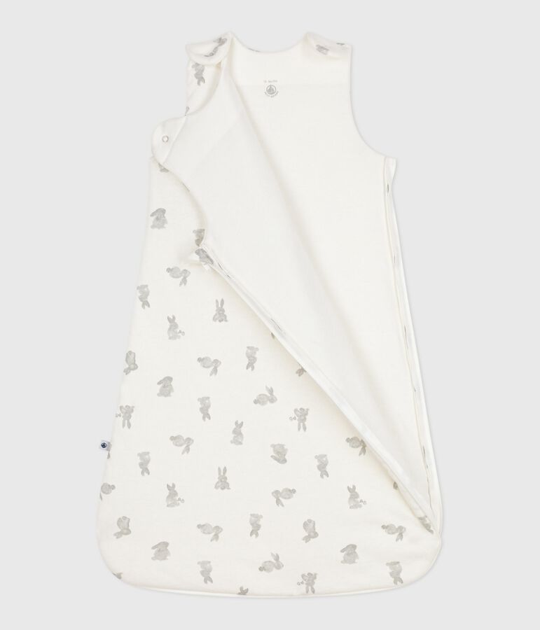 Cotton Rabbit Patterned Sleeping Bag white/grey