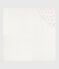 Babies' square cotton bath wrap MARSHMALLOW /BRUN