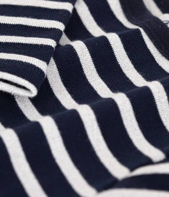 Girls' Iconic Cotton Breton Top SMOKING blue/ARGENT