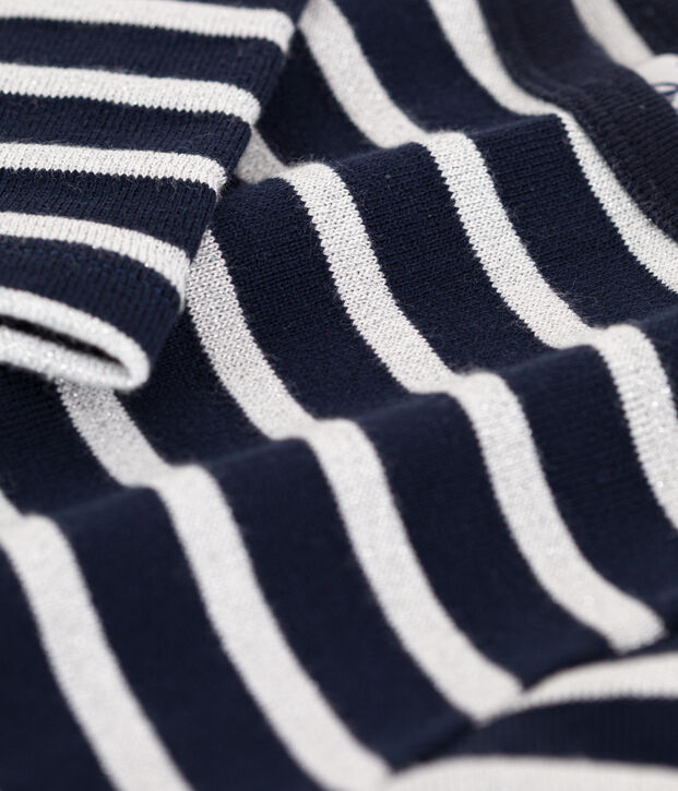 Girls' Iconic Cotton Breton Top blue/grey