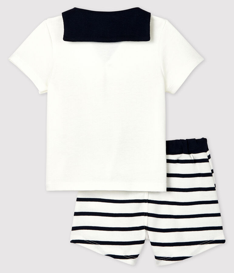 Baby Boys' Clothing - 2-Piece Set MARSHMALLOW white/SMOKING blue