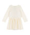 Girls' Dual-Fabric Dress MARSHMALLOW white