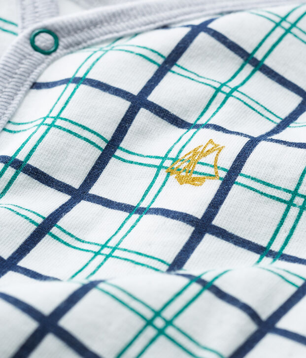 Baby Boys' Footless Tube Knit Sleepsuit white/multicolor