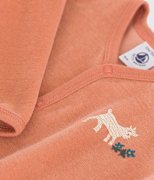 Babies' Velour Pyjamas pink