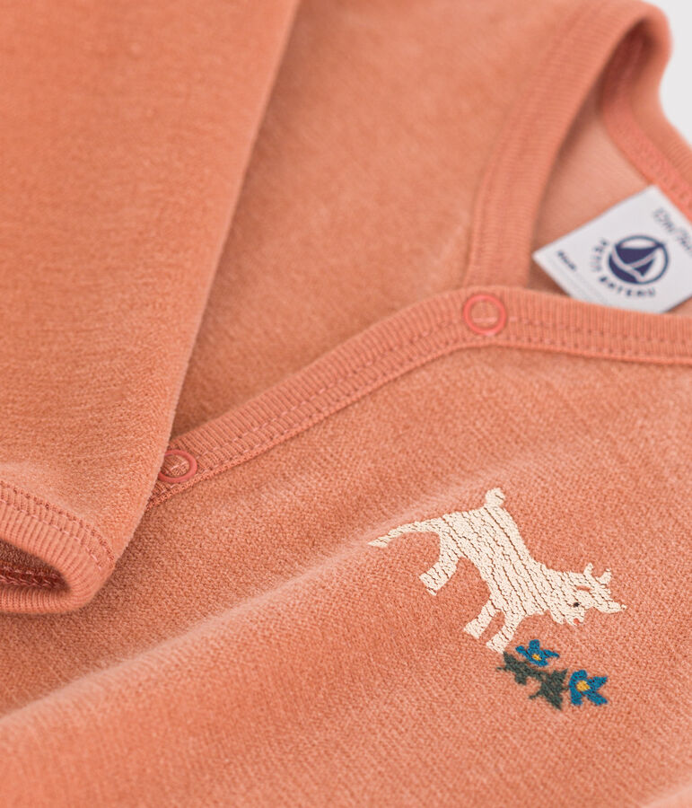 Babies' Velour Pyjamas pink