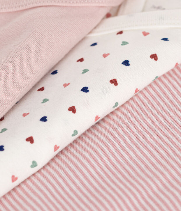 Babies' Long-Sleeved Wrapover Cotton Bodysuits - 3-Pack multicolor