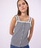 Women's striped cotton tank top blue/white