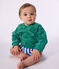 Babies' palm tree pattern cotton hoodie green