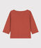 Babies' Long-Sleeved Cotton T-Shirt FAMEUX brown