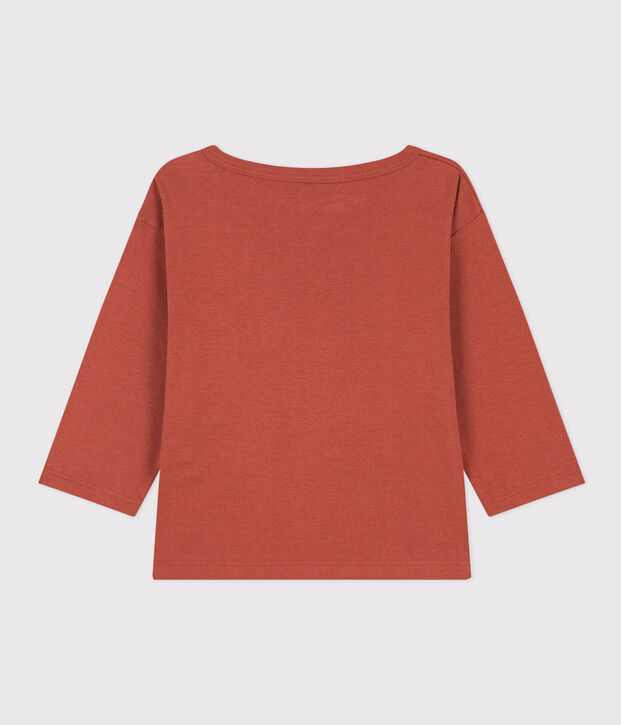 Babies' Long-Sleeved Cotton T-Shirt brown