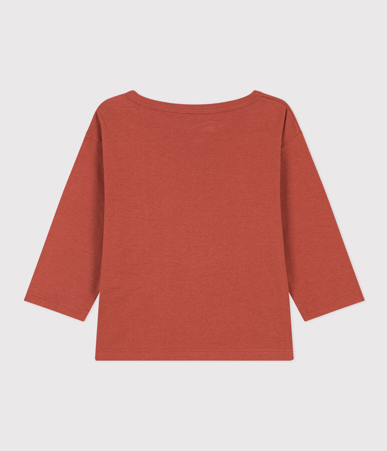 Babies' Long-Sleeved Cotton T-Shirt brown